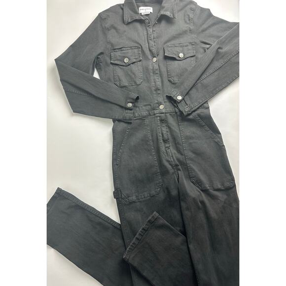 Rivet Utility Size Small Powerhouse Denim Jumpsuit Black $425 MSRP Designer RARE - Picture 16 of 16